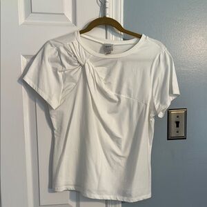 Maeve White Knot Detail Women's Top